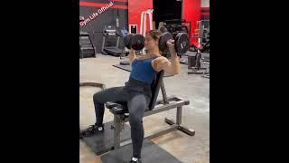 Girl Bodybuilder Shoulders Workout At Gym | Gym Life Official