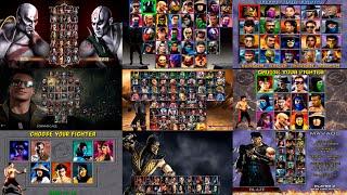 MORTAL KOMBAT | ALL SELECT SCREENS EVER | MK1 TO MK11 AFTERMATH DLC