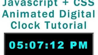 Javascript Digital Clock Tutorial CSS Custom Animated Clock on Your Website