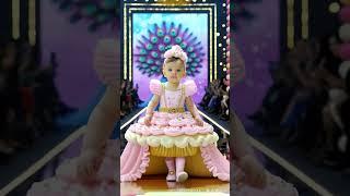 "Baby Struts in Gucci's Couture Cupcake Masterpiece! " #babyfashionshow #baby #runwayfashion