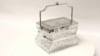 Antique Victorian Silver & Crystal Biscuit Box 1893