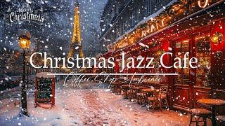 Merry Christmas with Light Jazz Music | Beautiful Snowy Christmas Peaceful Atmosphere