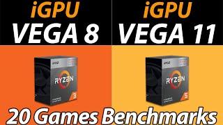 Vega 8 (R3 3200G) Vs. Vega 11 (R5 3400G) | iGPU Benchmarks in 2021