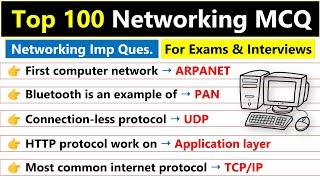 Top 100 Computer Networking Mcqs | Networking mcq questions and answers