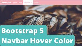 Bootstrap Navbar Hover Effect (color change)