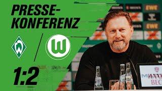 PK mit Cheftrainer Hasenhüttl und Werner nach Werder Bremen - VfL Wolfsburg