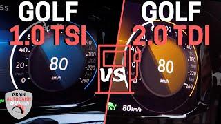 FUEL CONSUMPTION TEST  VW Golf 8 1.0 TSI vs 2.0 TDI