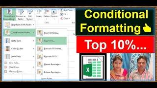 Mastering Excel Conditional Formatting: Highlighting Top 10% Using Top/Bottom Rules