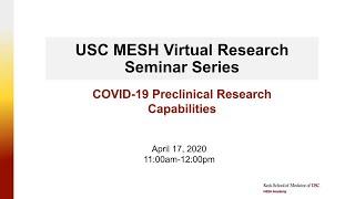 COVID 19 Preclinical Research Capabilities