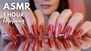 ASMR 1 HOUR Tapping for Sleep & Tingles  long nails, no talking