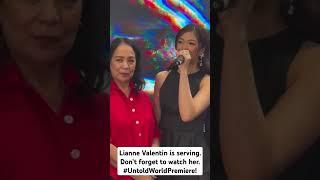 Lianne Valentin is serving. Don’t forget to watch her. #UntoldWorldPremiere!
