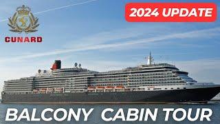 Cunard Queen Victoria Britannia Balcony Cabin tour  2024 Update (cabin 7009)