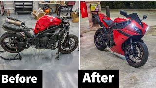 2014 Yamaha R1 WRECKED Bike Rebuild (Complete Rebuild) Start to Finish