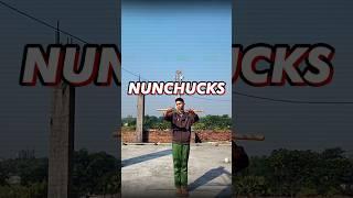 Using Nunchucks  after a long time #shorts #nunchaku #martialarts #brucelee #karate