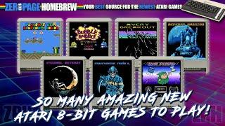 Seven Amazing New Atari 8-Bit Games including Bubble Bobble & Time Wizard Deluxe Edition!