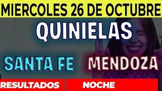 Resultados Quinielas Nocturna de Santa Fe y Mendoza, Miércoles 26 de Octubre