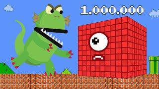 Mario Escape - If Numberblocks were the Giant Zombie Blockzilla | Game Animation