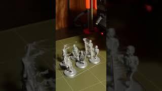 Skeleton Army Miniatures for Dungeons and Dragons 28mm Scale Supportless - 3D Printing Timelapse