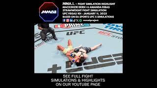 UFC Vegas 101 Amanda Ribas vs Mackenzie Dern SW Fight Simulation Highlight  Las Vegas NV #shorts