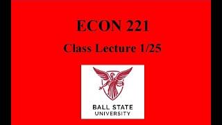 Recorded Class Lecture 1/25