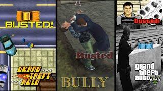 "Busted!" on all GTA Games + Bully