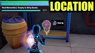 How to "Find wolverines trophy in dirty docks" Location Guide - Fortnit (Week 3 Wolverine Challenge)