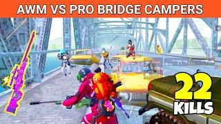  AWM VS PRO BRIDGE CAMPERS IN PUBG MOBILE ERANGEL 2.0 - MRX