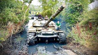 55 TON CHIEFTAIN STUCK IN A BOG