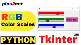 Red Green Blue colour slider by using Tkinter scale to update background colour of buttons