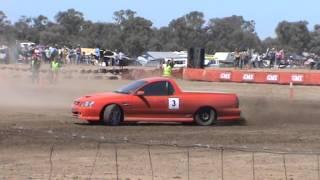 MARK WILSON HOLDEN VY SS V8 UTE CIRCLE WORK DAY 1 AT DENI UTE MUSTER 2014