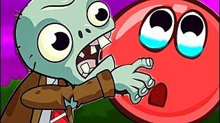 КРАСНЫЙ ШАР НАПАЛ НА ЗОМБИ ПРОТИВ РАСТЕНИЙ Несносный Шарик Plants vs zombies Red Ball 4 Мультик