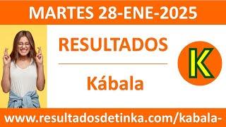 Resultado del sorteo Kabala del martes 28 de enero de 2025