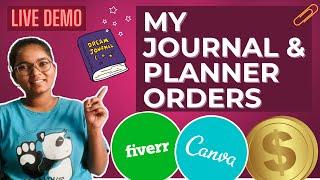 How I complete my journal orders on Fiverr | LIVE DEMO | FIVERR & CANVA