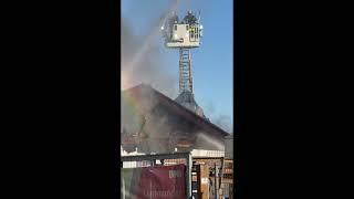 Werkstattbrand in der Dechenstraße im Hafen-Quartier der Nordstadt von Dortmund