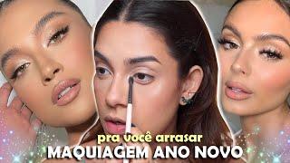 TUTORIAL de MAKE FÁCIL e GLAM pras FESTAS DE ANO NOVO  | Hellen Shawanny