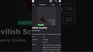 ( Limited UGC Item ) How to get DEVILISH SCYTHE ROBLOX ( 2023 ) DeanOfficial YT