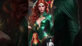 Superheroines but Witches ‍️ DC & Marvel characters #superheroine #shorts