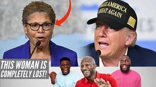 TRUMP RIPS Karen Bass At Los Angeles Wildfire Press Briefing