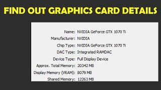 Check Graphics Card Windows 10 - Find graphics card information on a Windows 10 PC