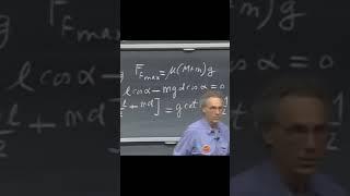 Walter Lewin demonstrates static equilibrium