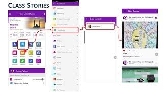 Parent Portal: Viewing Class Stories in Ad-Din Solution.