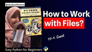 #70 Let's Code Python Crash Course | studywithnova