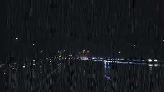 ️Heavy Rain Highway in Darkness  for Sleep, Work, Study