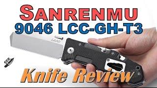 Review of the Sanrenmu 9046 LCC-GH-T3.  The Folding Chisel Grind Knife with Attitude!!
