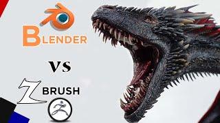 Blender vs Zbrush. Top Sculpting 2024