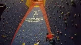 Longest indoor lead climb 23m at Awesome Walls in Stockport