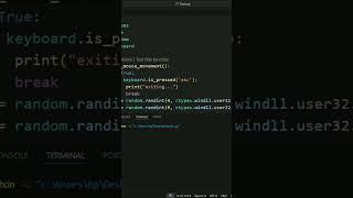 Random cursor movements prank using Python | Python programming #programming #python #prank #random