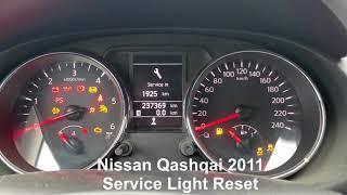 Nissan Qashqai 2011 Service Light Reset