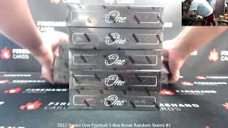 11/3/2024 2022 Panini One Football 5 Box Break Random Teams #1