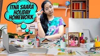 Itna Saara Holiday Homework? | Summer Vacation Routine | Cute Sisters